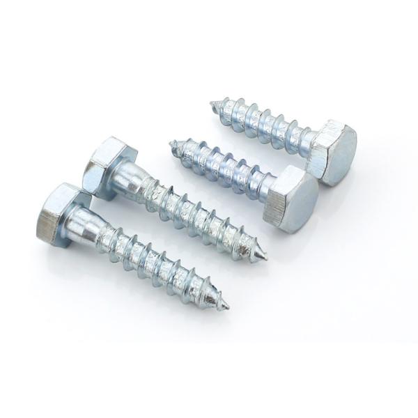 Zinc Plated Steel Hex Head Wood Screws Hexagon Wood Screws ASMEB18.2.1 Lag Bolts