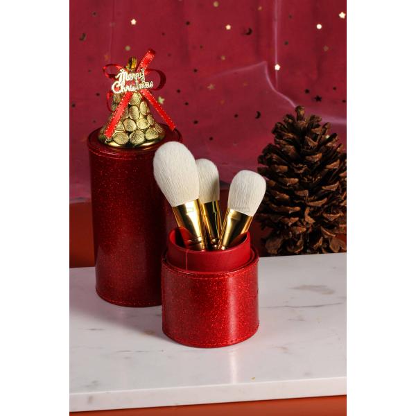 Макияж рождества Vonira профессиональный чистит установленный инструментальный ящик щеткой щетки яркого блеска 7pcs косметический для цвета подарка на день рождения девушек красного