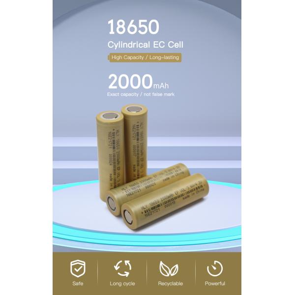 18650 гальванических элементов 3,6 вольт 2000mAh перезаряжаемые солнечных для домашней электроники/Ebike