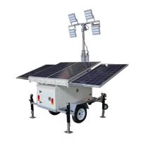 Green Power Solar LED Mobile Light Tower com painéis solares de 4*300W