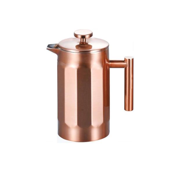 U-Bonds Luxury French Press Pot Rose Gold Stainless Steel Double Wall French Press Coffee Maker 27/34oz