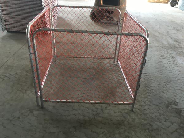 Rubbish Cage 50mm*50mm orange chain link infilled mesh construction barriers