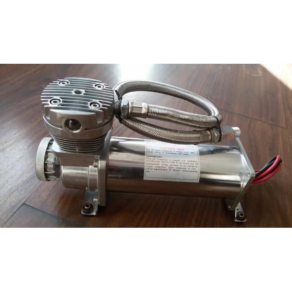 Silver Steel Dual Packs Air Suspension Pump For Strong Power And Fast Inflation
