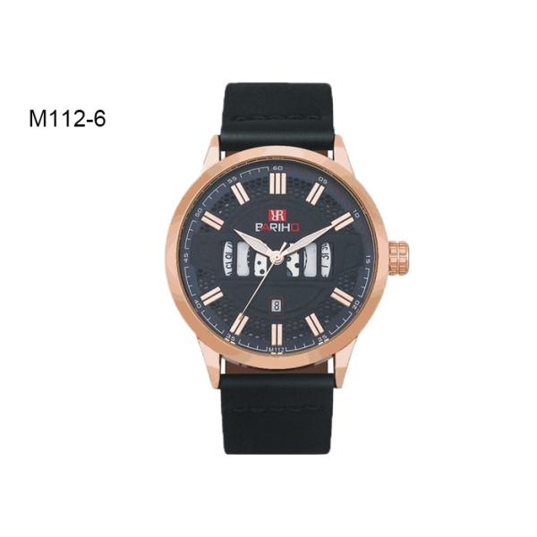 Men's Quartz Watch Water Proof PU Leather Strap Hot Sale Wrist Watch M112