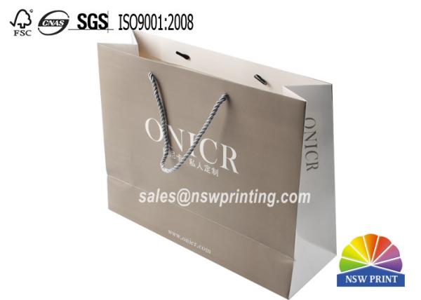 Saco de papel da laminação 250GSM Art Paper Customizable Clothing Shop
