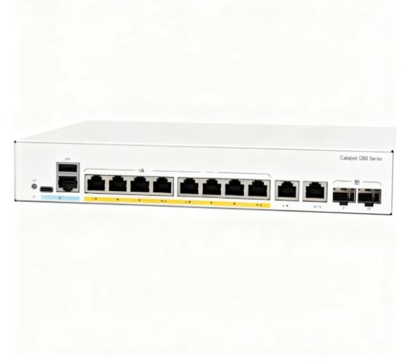 C1200-8FP-2G Rack-Mountable Ports 120W Power Budget 2x Gigabit Copper/1000 SFP Combo Ports SNMP C1200-8FP-2G