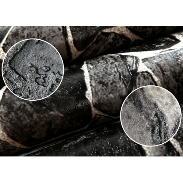 Removable 3D Brick Effect Wallpaper / Contemporary Wall Coverings with PVC Wallpaper