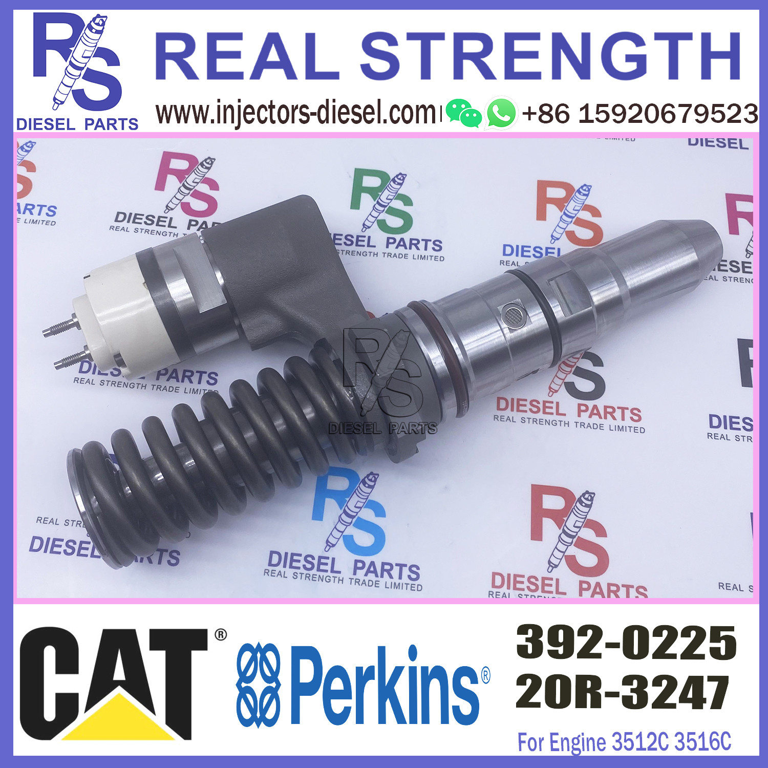 392-0225 высококачественный родовой Remanufactured инжектор топлива 392-0225 3920225 для двигателя 3512C 3516C