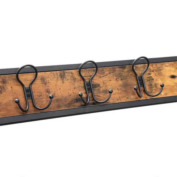 Industrial Hallway Coat Rack Furniture, Coat Stand with Shoe Bench, Coat Stand, UHSR46BX