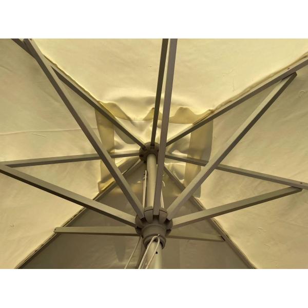 Aluminum Frame Square Garden Umbrella with UV50 Protection and 280g Polyester Fabric