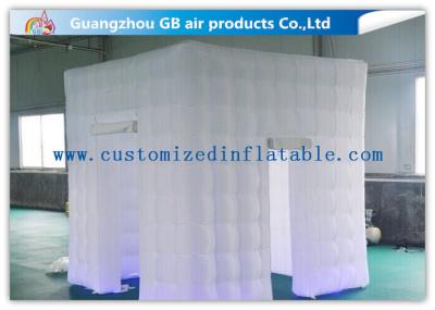 White Big 2.4 X 2.4m Inflatable Led Photo Booth For Parties Or Wedding