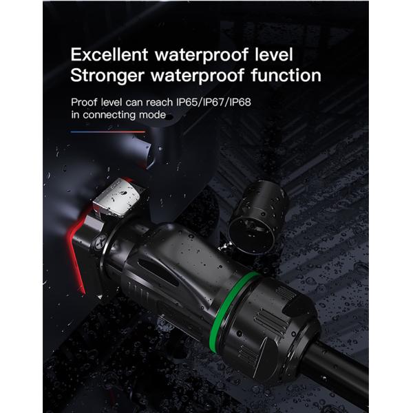 CNLINKO BD24 Plastic Industrial Waterproof Cable Panel Mount Connector