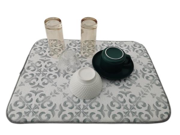 Microfiber Dish Drying Mat Sublimation Printing Small Size Dish  Mat