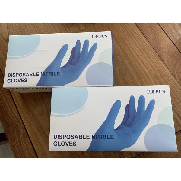 Ранг перчатки голубого экзамена медицинской ранга нитрила устранимые один порошок времени свободно