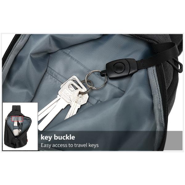 Dacron Oxford Cloth Chest Sling Bags Crossbody Sling Backpack 0.45kg