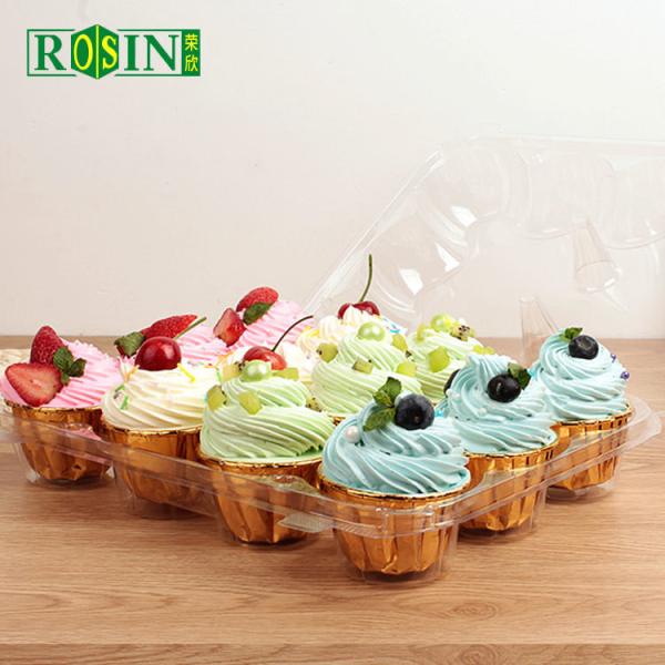 Embedded Snap Lock 12 Count Cupcake Containers With Separate Compartments