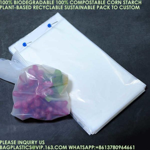 Eco-Friendly Recyclable Bag Corn Starch Compostable Beverage Bag 100% Biodegradable Vegetable Fruit Pouch Bags