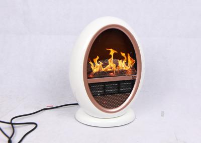 TNP-2008I-G3 3 Sided Electric Fireplace White Color Oval Shaped Indoor Application