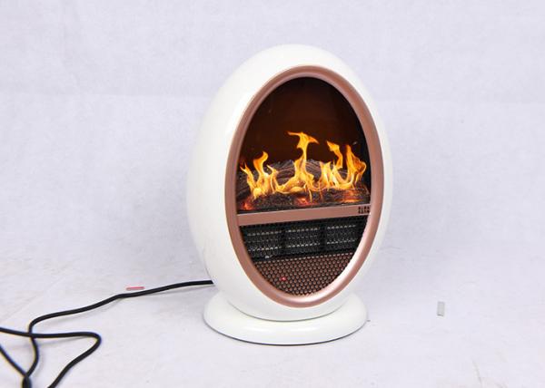 TNP-2008I-G3 3 Sided Electric Fireplace White Color Oval Shaped Indoor Application