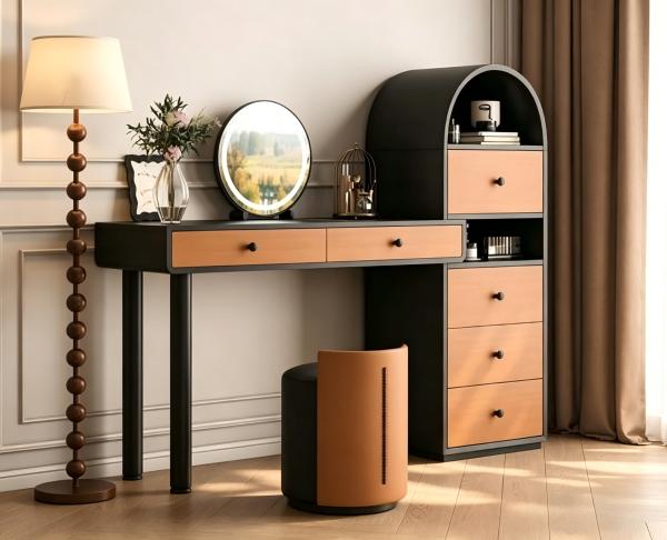 Italian Luxury Vanity Desk LED Vanity Desk with Storage hotel furniture