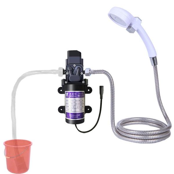 12V Car Electric Siphon Pump Washer handheld Faucet Kit Outdoor Camping Bath Shower Set