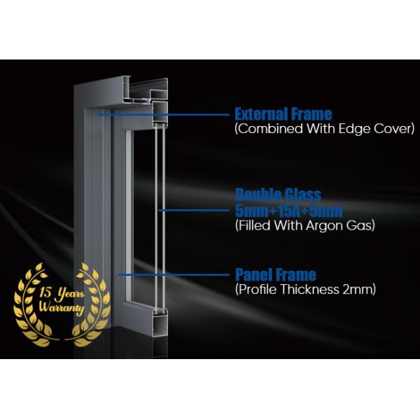 Front Aluminum External Doors With Double Glass For Commercial Residential