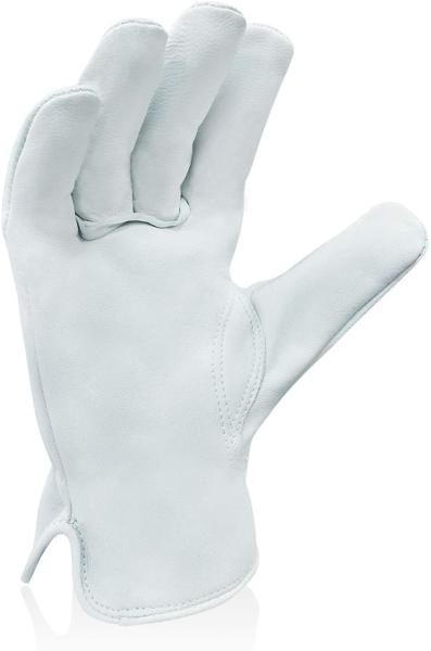 OEM ODM Truck Drivers White Rigger Work Safety Leather Gloves Breathable