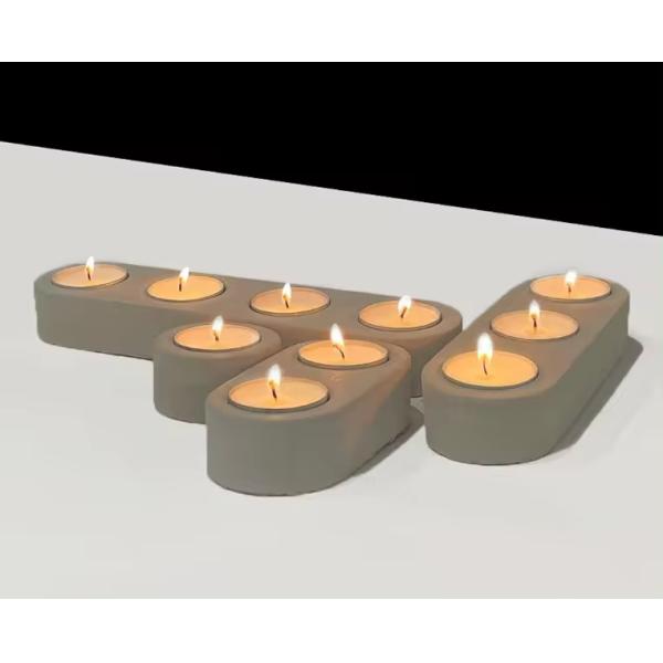 OEM Candle Holder Custom Concrete DIY Decoration Customize Cement Candles Jar Pot