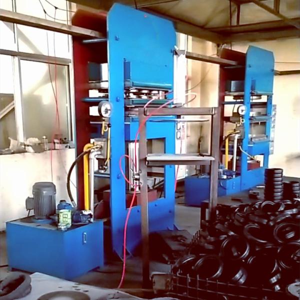 Rubber Solid Tire Manufacturing Machinery-100 Ton Double Working Layer Hot Pressing Machine-rubber Wheel Production Equipment
