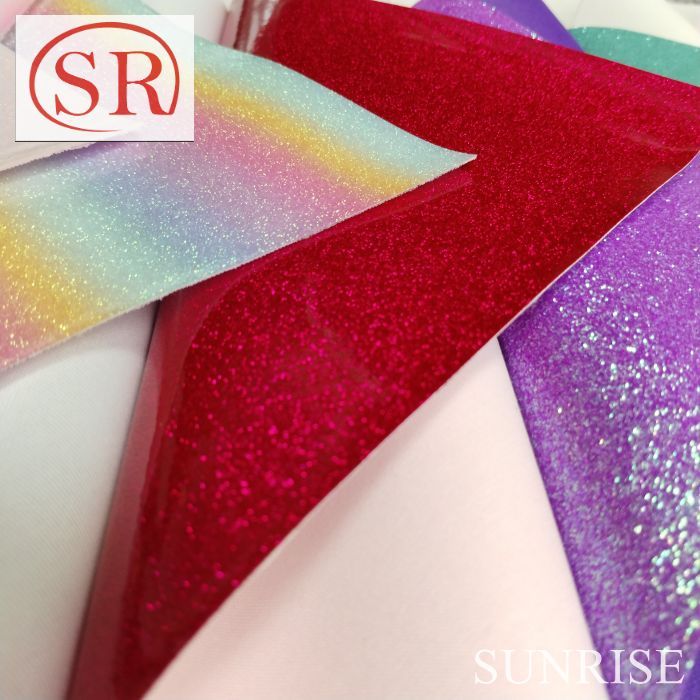 Eco-Friendly Thickness 0.8mm Mirror Laser Illusion Fur Base Leather for Notebooks and Gift Boxes and Wine Box PU Leather