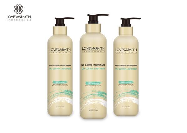 A queratina fresca da hortelã sulfata o controle oleoso do ingrediente natural livre do champô do cabelo