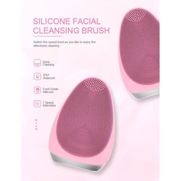 Силикон звуковое IPX7 щетки ABS MDRCE электрический лицевой очищая делает водостойким