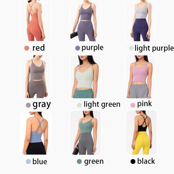 9 Colors Nude Yoga Womens Sports Bra Sexy Nylon Sweat Wicking Water Drop Back