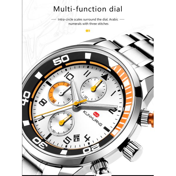 Stainless Steel 3 ATM Chronograph Precision Quartz Watch