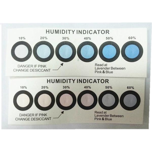 Cobalt Free Humidity Indicator Cards Six Dots Blue To Pink For Semiconductor Packaging