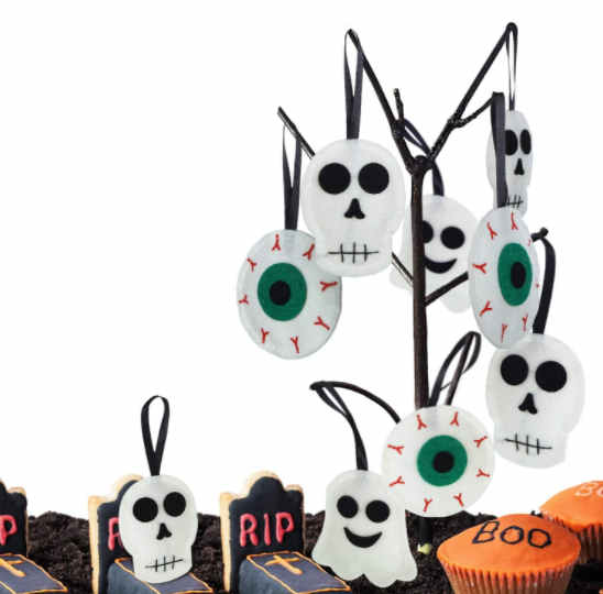 8*8cm 12pcs Handmade Felt Ornaments For Halloween Decorations Party