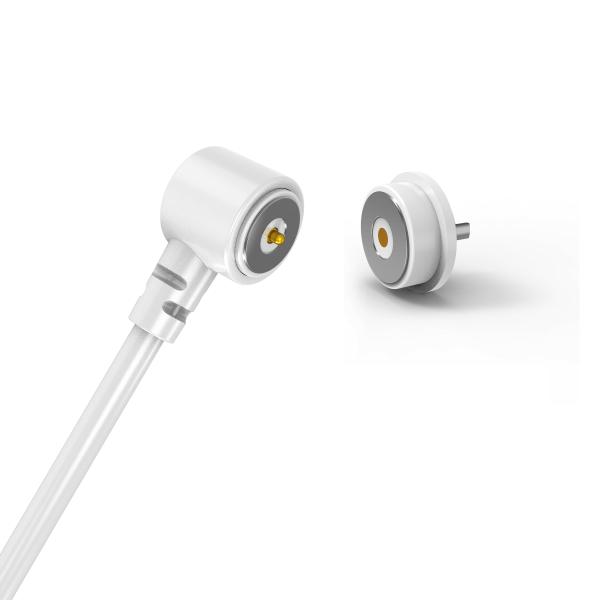 Conector magnético de 8,0 mm, cable de color blanco, para una vida mecánica mínima de 10000 ciclos y prueba de niebla salina de 48 horas, cable magnético de 2A
