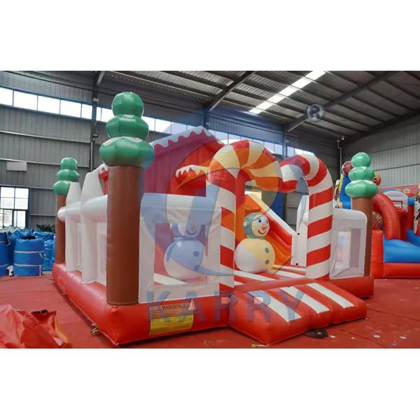 Christmas Tree Combo Bouncy Slide Inflatable Castle Slider for Outdoor Playground Fun