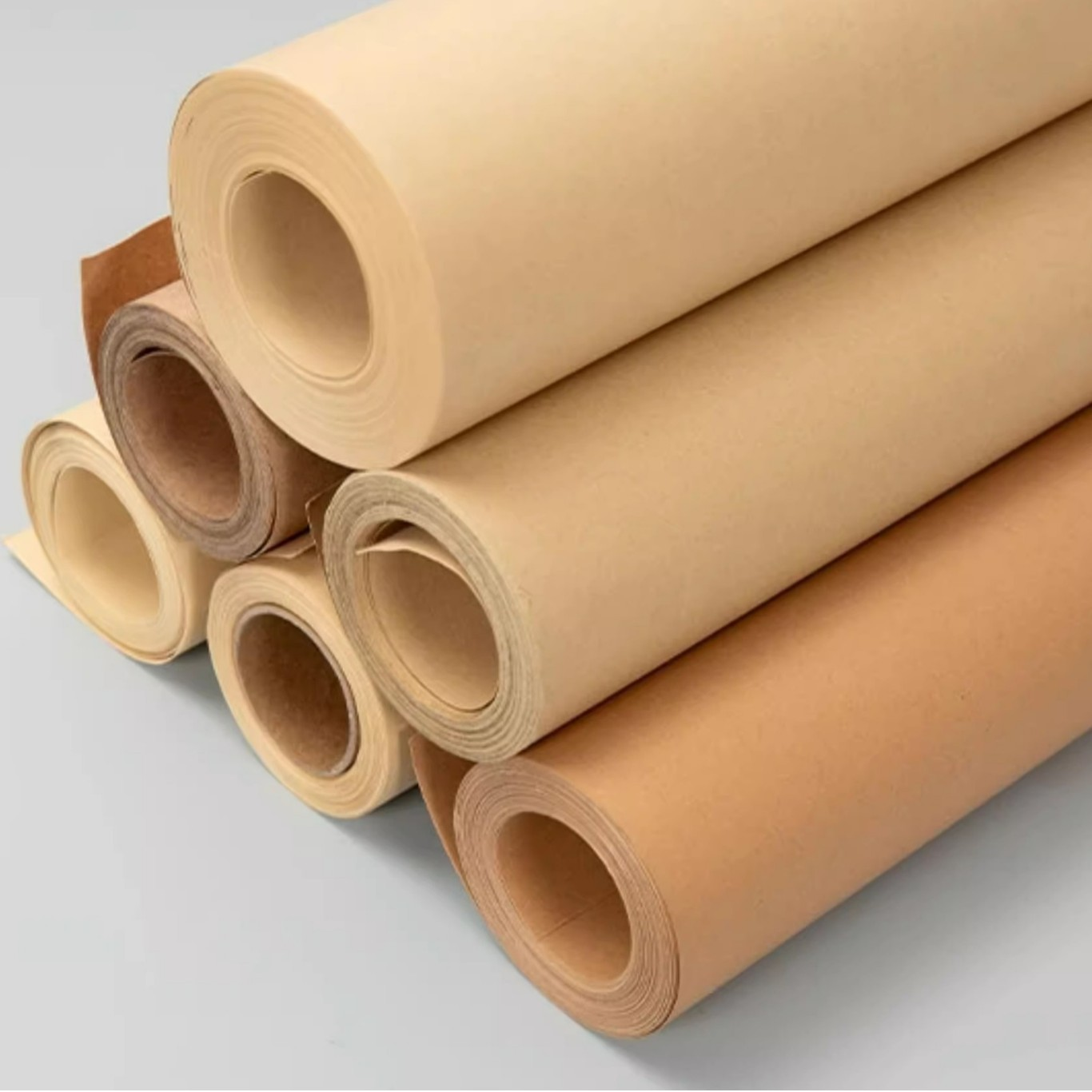 350m Kraft Paper Rolls Single Layers 1000pic Indented Kraft Paper