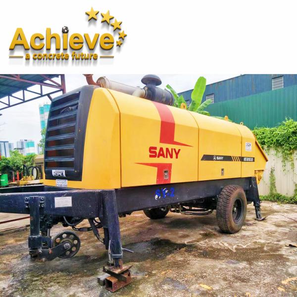 Автоматический гидравлический дизельный двигатель Sany используется стационарным бетононасосным прицепом HBT80 HBT60