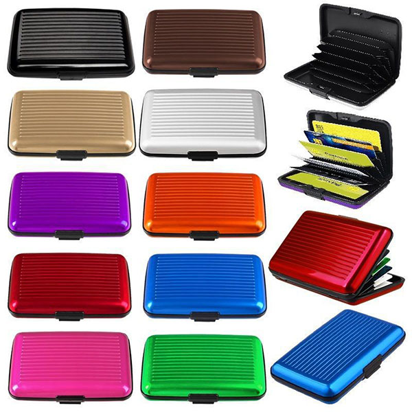Aluminum Plastic 110 x 75 x 20mm RFID Blocking Cards Wallet