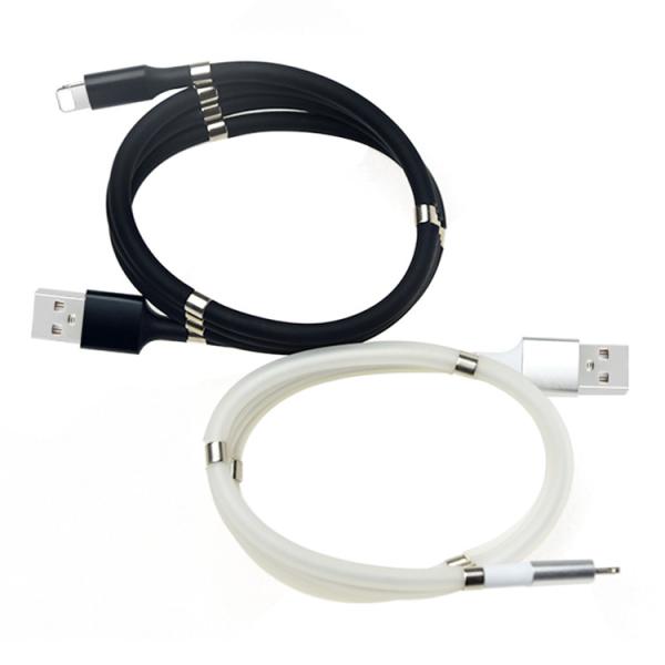 TPE 2M Fast Charging Magnetic USB C Cable Self Winding