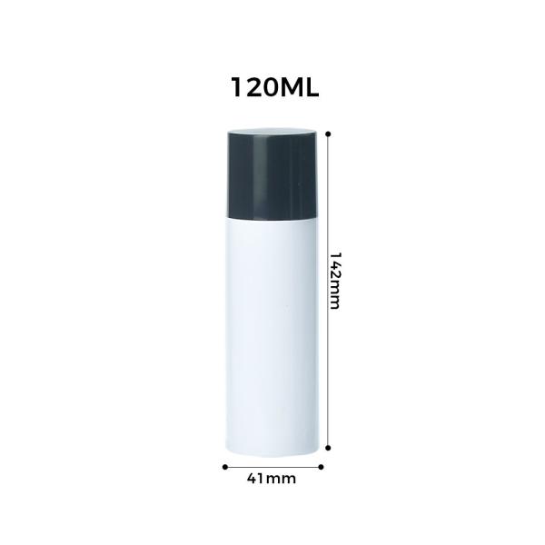 Botella cosmética PET personalizada de 100 ml-150 ml con tapa giratoria
