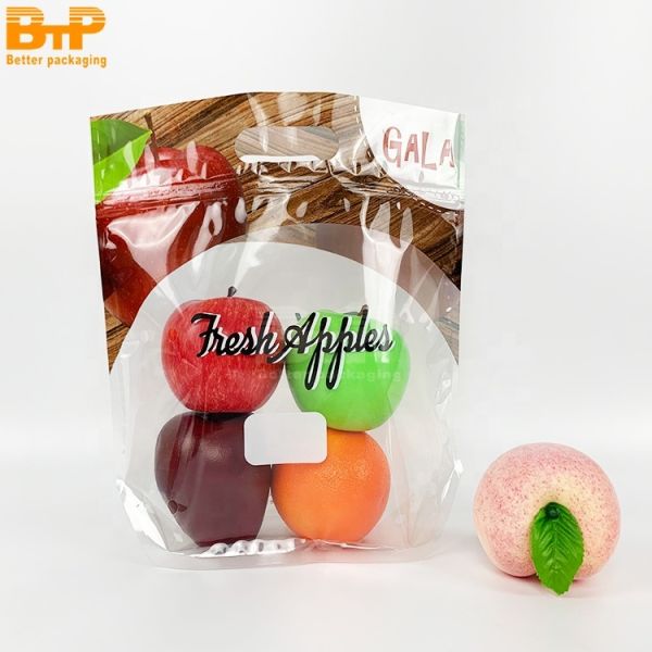 Agriculture Industrial Composite Zipper PP Bags Fresh Vegetables Packaging Recycle Fruit Packaging Pouch Stand Up Bag Vegetable Packaging