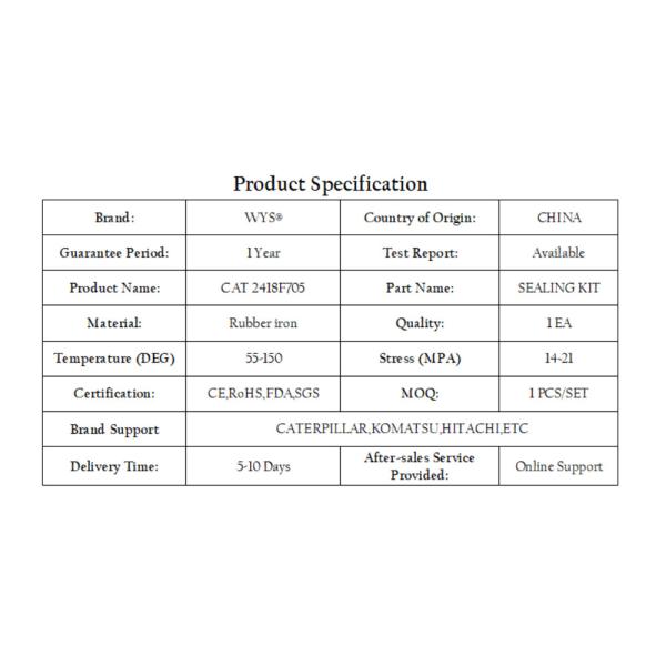 WYS C C Part Number 2418F705 Original Parts Excavator Repair Parts&Components Original Quality