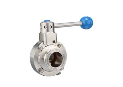 3A Stainless Steel Sanitary Valves Clamp Butterfly Valve For Electronic Processing Industries