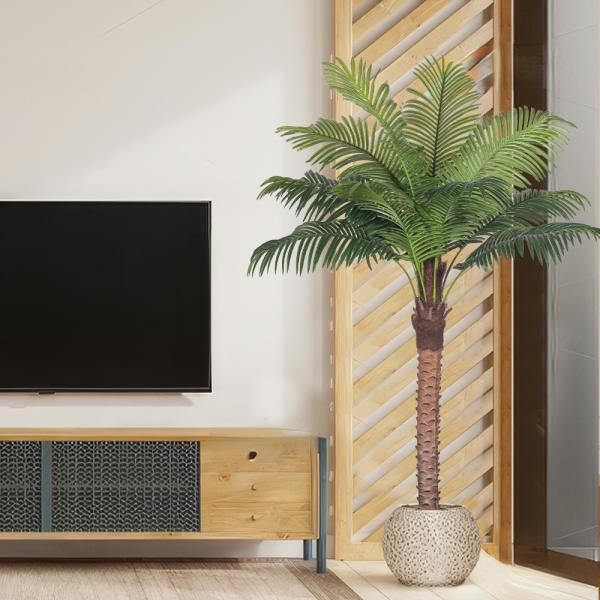 180cm 210cm Artificial Coconut Trees Fake Plants Large Green Palm Bonsai Decoration Room Floor Potted
