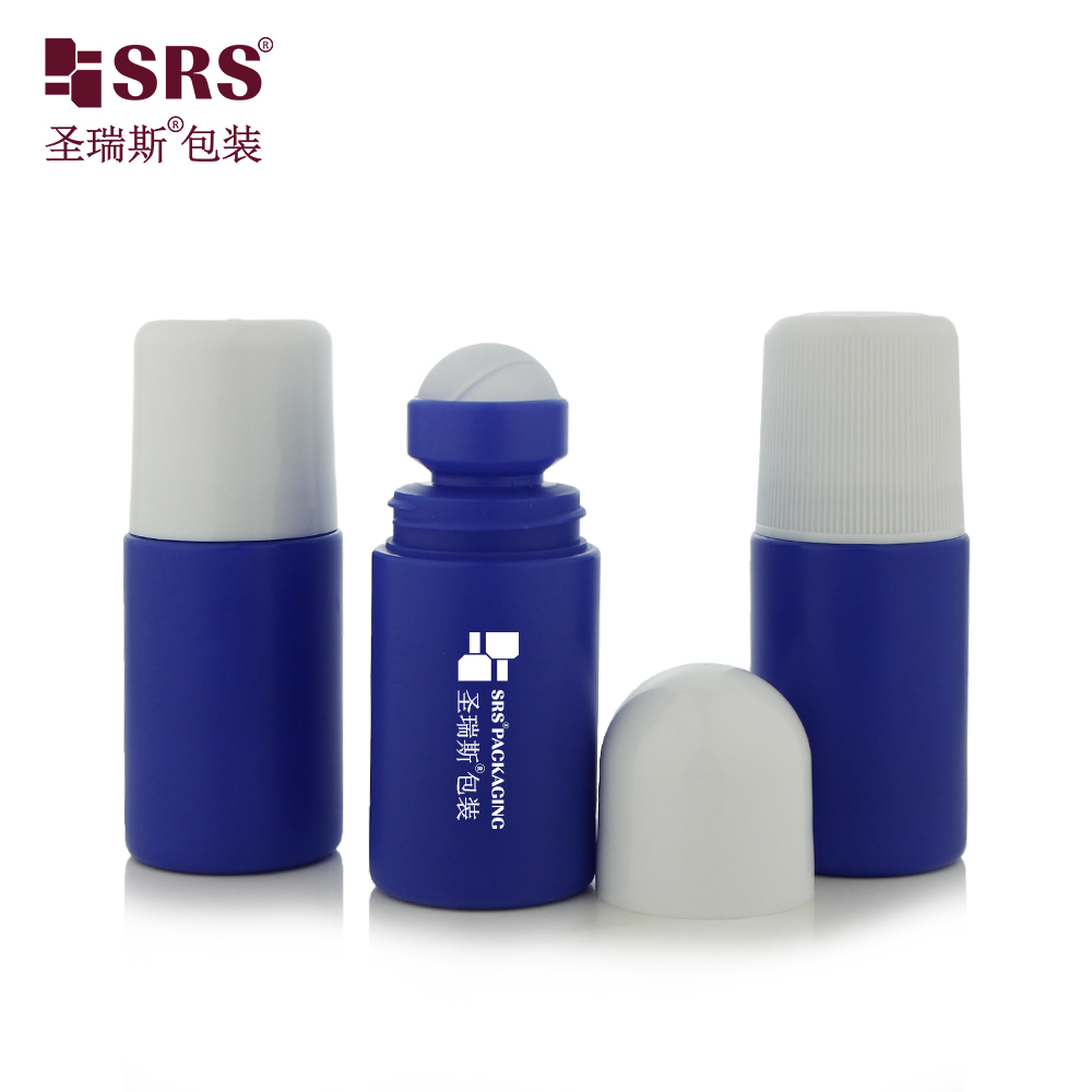 Wholesale 60ml Round Cylinder Large‑capacity Plastic Roller Bottle Empty Roll‑on Packaging