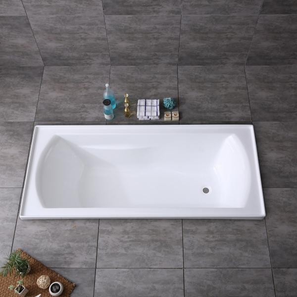 Stylish and Durable Australian Topmount Simple Acrylic Bathtub Drop in Full Payment