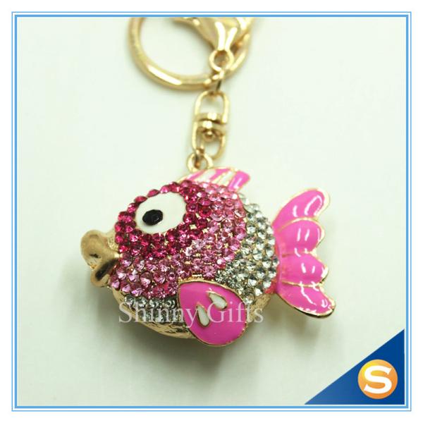 Hot Metal Fish Shape Bag Decoration Charm Keychain Innovative Key Chain For The Key